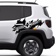 Trailhawk Side Splash Logo Graphic Rear Door Side Vinyl Sticker Decal for Jeep Renegade Cherokee 3