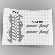 Tire Trace Graphic Lettering Hood Vinyl Decal Sticker Kit for Jeep Wrangler TJ LJ JK 2