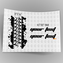 Tire Trace Graphic Lettering Hood Vinyl Decal Sticker Kit for Jeep Wrangler TJ LJ JK 3