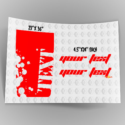 Splashes Lettering Hood Vinyl Decal Sticker Kit Renegade for Jeep Wrangler TJ LJ JK