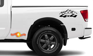 4X4 Off Road Mountain Vinyl Decals Fits to Nissan, Toyota, Chevy, GMC, Dodge, Ford