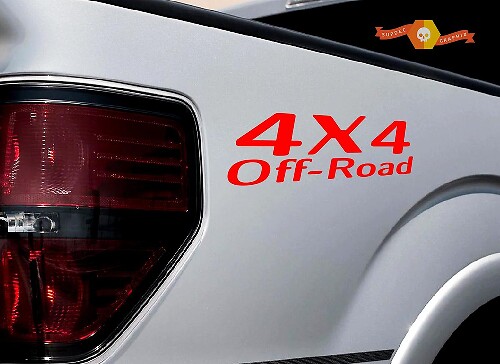 4x4 Off Road Racing Vinyl Decal Red for Ford Truck