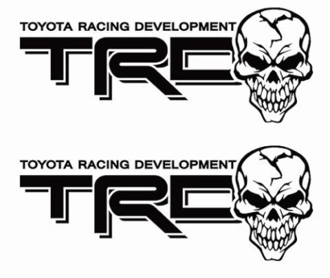 Toyota TRD Truck Off-Road Racing Tacoma Tundra Skull Pair Decals Sticker Decal