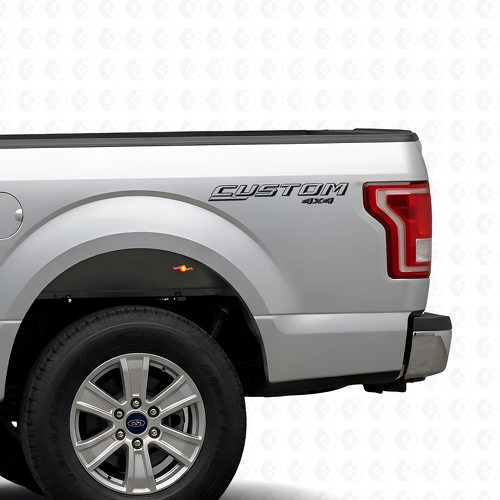 CUSTOM 4x4 Bedside Vinyl Decal Sticker for Ford F-150 2015-2016