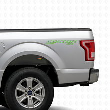 CUSTOM 4x4 Outlined Lettering Bedside Vinyl Decal Sticker for Ford F-150 2015-2016_3