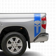 TRD Punisher Vertical Stripes Bedside Vinyl Decal Sticker for Toyota Tundra 2016-2017_2