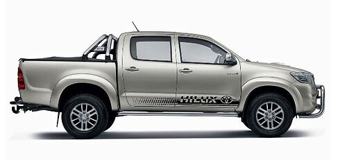 Branded Accent Stripes Side Vinyl Decal Sticker for Toyota Hilux