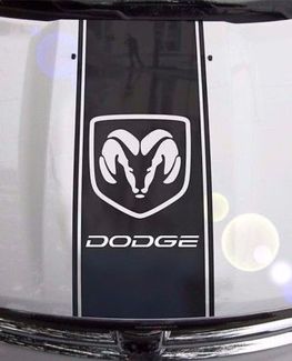 Truck vinyl decal racing stripe Dodge Ram hood logo mopar hemi Rebel Srt Srt8