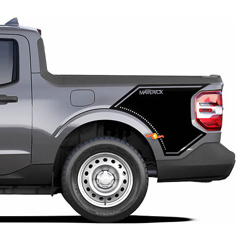 Side Bed Ford Maverick Logo 2022-up Vinyl Decals Stickers Graphic