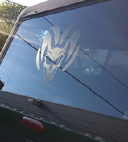 Pair Custom Skull Graphic Truck Vinyl Decal Stickers for Dodge Ram