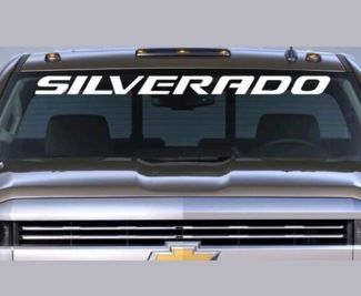 Chevrolet SILVERADO Windshield Graphic Vinyl Decal Sticker Vehicle Logo WHITE