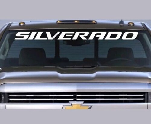 Silverado Logo Windshield Vinyl Decal Sticker for Chevrolet Silverado