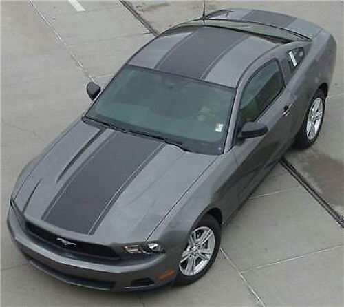 Pony Center Racing Stripe Hood Vinyl Decal Sticker for Musclecar Mustang 2010-2012