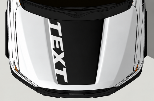 TEXT Vertical Hood Block Hood Vinyl Decal Sticker for Ford F-150 2015-2017