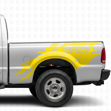 4x4 Off Road Torn Splash Bedside Vinyl Decal Sticker for Ford F-250 1999-2006_5