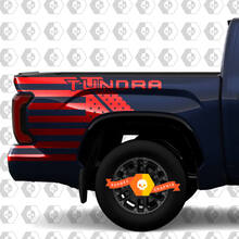 Toyota Tundra (2014-2023) Custom Vinyl Sticker Decal Kit - Tundra USA Flag 2