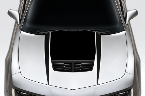 Tapered Twin Spear Hood Blackout Hood Vinyl Decal Sticker for Chevrolet Camaro 2010-2015