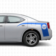Custom Text & Claw Style Stripes Bedside Vinyl Decal Sticker for Dodge Charger 2006-2010_2