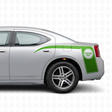 Custom Text & Claw Style Stripes Bedside Vinyl Decal Sticker for Dodge Charger 2006-2010_3