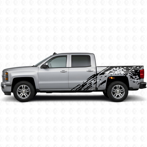 Mud Splash Bedside Vinyl Decal Sticker for Chevrolet Silverado 2014-2017_1