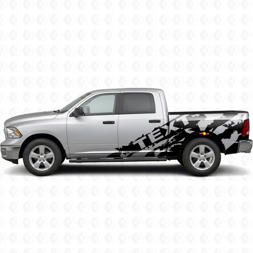 Custom Mud Splash Side Vinyl Decal Kit for Dodge Ram 1500-3500 2009–18 