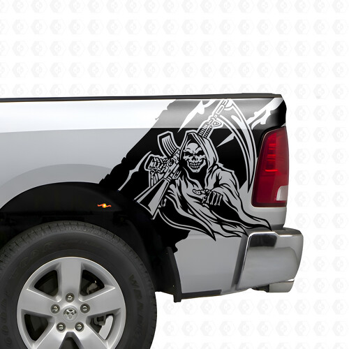 Reaper Bedside Vinyl Decal Sticker for Dodge Ram 1500