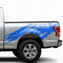 4x4 Off Road Distressed Style Bedside Vinyl Decal Kit for Musclecar truck 2015-17_2