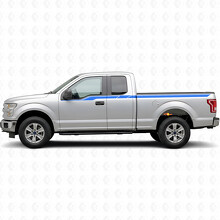Upper Rally Stripes Side Bedside Door Vinyl Decal Sticker for Ford F-150 2015-2017_2