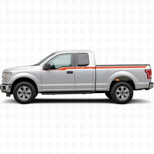 Upper Rally Stripes Side Bedside Door Vinyl Decal Sticker for Ford F-150 2015-2017_4