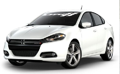 Dodge Dart Windshield Vinyl Decal Sticker (White Color)
