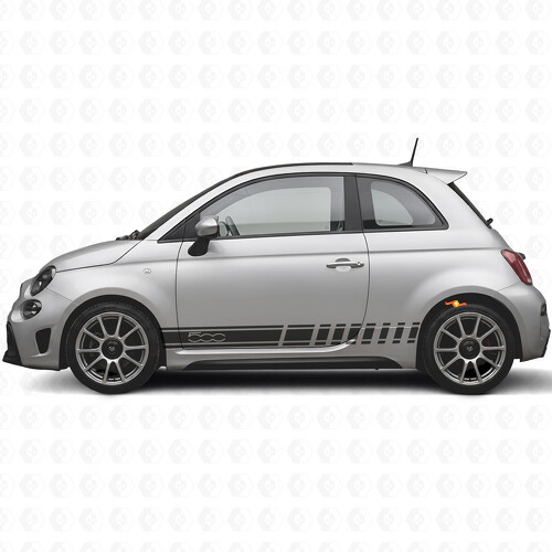 Racing Stripes Side Vinyl Decal Sticker for Fiat 500_1