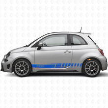 Racing Stripes Side Vinyl Decal Sticker for Fiat 500_2