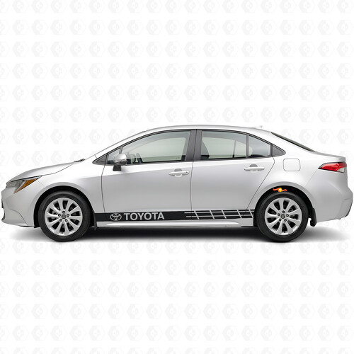 Toyota Logo Accent Stripes Side Vinyl Decal Sticker for Toyota Corolla