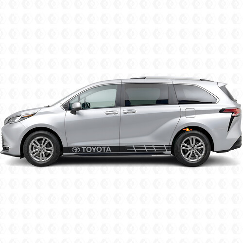 Branded Accent Stripes Rocker Panel Vinyl Decal Sticker for Toyota Sienna