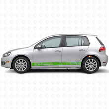 VW Logo Racing Stripes Side Vinyl Decal Sticker for Volkswagen Golf_3