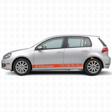 VW Logo Racing Stripes Side Vinyl Decal Sticker for Volkswagen Golf_4