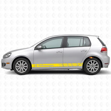 VW Logo Racing Stripes Side Vinyl Decal Sticker for Volkswagen Golf_5