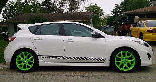 Racing Graphic Stripe Car Side Vinyl Decal Sticker for Mazdaspeed 3 2007 - 2013