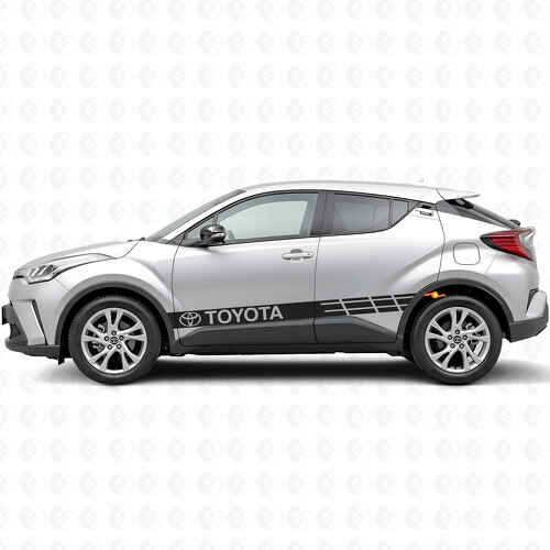 Branded Racing Stripes Side Vinyl Decal Sticker for Toyota C-HR