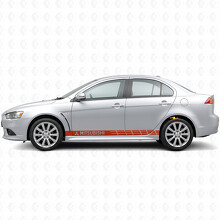 Racing Stripes Side Vinyl Decal Sticker for Mitsubishi Lancer_4