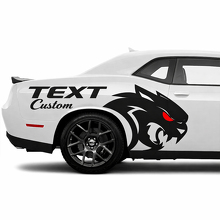 Custom Text Wild Animal Side Rear Fender Graphic Decal Stickers for Dodge Challenger 2