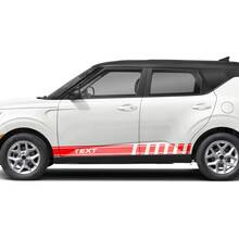 Side Racing Stripes Vinyl Decal Sticker fit to Kia Soul 2