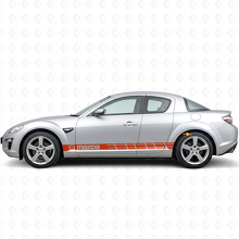 Racing Style Stripes Side Vinyl Decal Sticker for Mazda RX-8_4