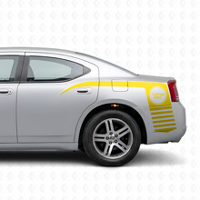 Custom Text in Circle & Claw Stripes Side Vinyl Decal Sticker for Dodge Charger 2006-2010_5