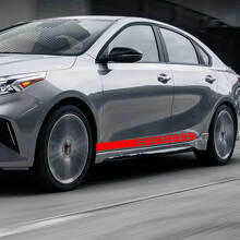 Side Racing Stripes Vinyl Decal Sticker For Kia Forte 2