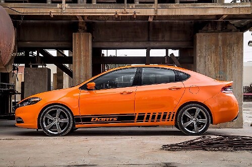 2x Multi-Color Dodge Dart Racing Symbol Vinyl Decal Stickers