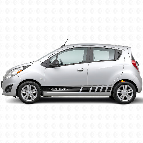 Branded Stripes Side Vinyl Decal Sticker for Chevrolet Spark