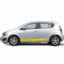 Racing Style Side Stripes Vinyl Decal Kit For Chevrolet Sonic_5