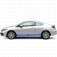 Branded Stripes Side Vinyl Decal Sticker for Honda Civic Coupe _2