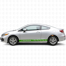 Branded Stripes Side Vinyl Decal Sticker for Honda Civic Coupe _3